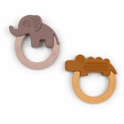 Done By Deer ™ 2-pack Herten Friends Mosterdgeel/roze