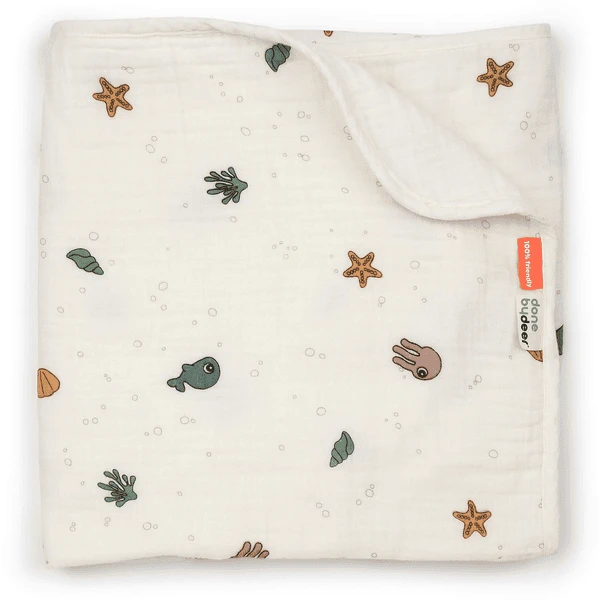 Done By Deer Babydeken Mousseline Zee Friends Beige 1 Done By Deer Babydeken Mousseline Zee Friends Beige