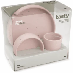 Done By Deer ™ Confetti Roze Siliconen Servies -Done By Deer done by deer confetti roze siliconen servies a411281 4