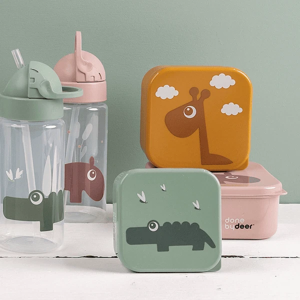 Done By Deer ™ Drinkfles Met Rietje Croco Groen 2 Done By Deer ™ Drinkfles Met Rietje Croco Groen - Afbeelding 2