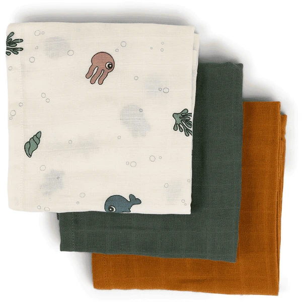 Done By Deer ™ Gaasluiers Zee Friends 3-pack 1 Done By Deer ™ Gaasluiers Zee Friends 3-pack