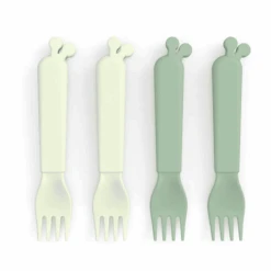 Done By Deer ™ Kiddish Vork 4-Pack Raffi Groen -Done By Deer done by deer kiddish vork 4 pack raffi groen a341399 3