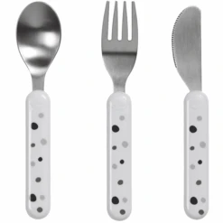 Done By Deer ™ Kinderbestek Dream Y Stippen Wit Van De 6e Maand