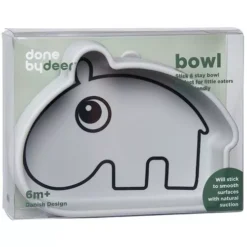 Done By Deer Siliconen Kom Stick & Stay Ozzo - Grey -Done By Deer done by deer kom ozzo lichtgrijs ilovespeelgoed4