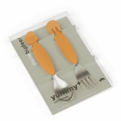 Done By Deer ™ Lepel & Vork Set YummyPlus Zee Friends In Mosterdgeel -Done By Deer done by deer lepel amp vork set yummyplus zee friends in mosterdgeel a310917 3