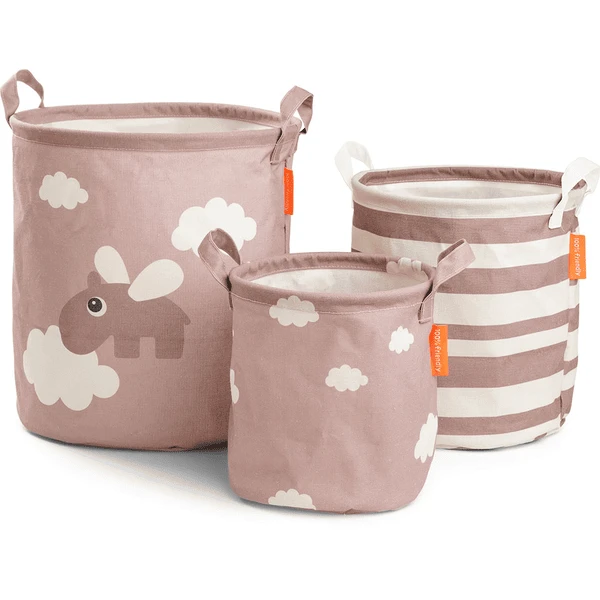 Done By Deer ™ Opbergmand Set 3-delig Happy Clouds Roze 1 Done By Deer ™ Opbergmand Set 3-delig Happy Clouds Roze
