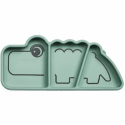 Done By Deer ™ Plak En Blijf Snack Bordje Groen Vanaf 6 Maanden