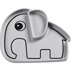 Done By Deer ™ Plate Stick & Stay Grijs Vanaf De 6e Maand