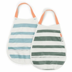 Done By Deer ™ Pull-over Slabbetje 2-pack Stripes Blauw / Groen