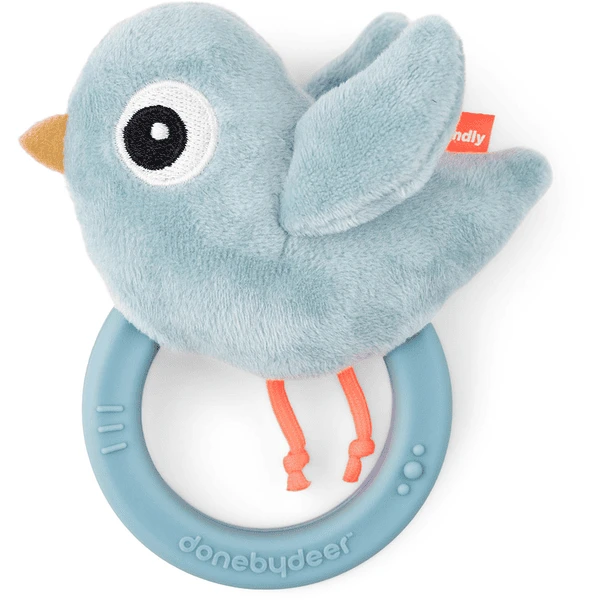 Done By Deer ™ Rammelaar Met Bijtring Birdee Blauw 3 Done By Deer ™ Rammelaar Met Bijtring Birdee Blauw - Afbeelding 3