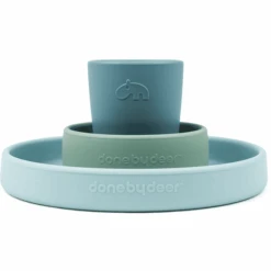Done By Deer ™ Silicone Tafelgerei Set Happy Clouds Blauw