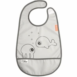 Done By Deer ™ Slabbetje Met Klittenbandzee Friends Grijs