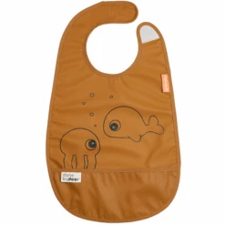 Done By Deer ™ Slabbetje Met Klittenbandzee Friends Mosterd Geel