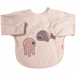 Done By Deer ™ Sleeve Bib Sea Friends Roze