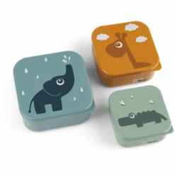 Done By Deer ™ Snackdoos Set Hert Friends Blauw 3-pack