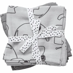 Done By Deer ™ Spit Towel 2-pack Contour Grijs