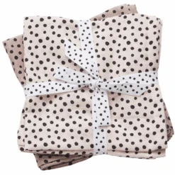 Done By Deer ™ Spit Towel 2-pack Happy Dots Poeder