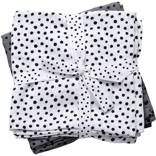 Done By Deer Hydrofieldoeken Stippen - Grijs - 2st 1 Done By Deer Hydrofieldoeken Stippen - Grijs - 2st