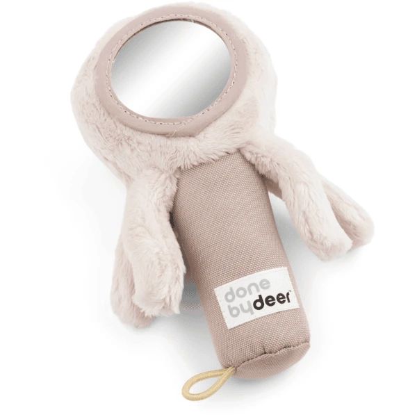 Done By Deer ™ Zintuiglijke Rammelaar Met Spiegel Jelly Pink 2 Done By Deer ™ Zintuiglijke Rammelaar Met Spiegel Jelly Pink - Afbeelding 2