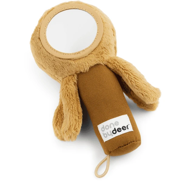Done By Deer ™ Zintuiglijke Rammelaar Met Spiegeltje Mosterdgeel 1 Done By Deer ™ Zintuiglijke Rammelaar Met Spiegeltje Mosterdgeel