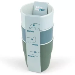 Done By Deer Melamine Kinderbekers - Blue - 3st -Done By Deer done by deer kinderbekers 3st blue9