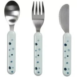 Done By Deer Rvs Kinderbestek Dreamy Dots - Lichtblauw