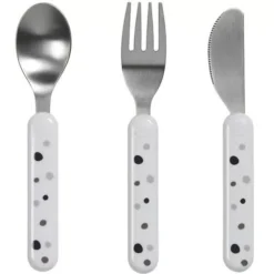 Done By Deer Rvs Kinderbestek Dreamy Dots - Wit