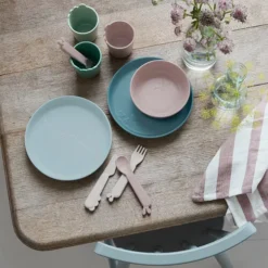 Done By Deer Kinderlepels Kiddish - Lalee - Mustard - 4st -Done By Deer done by deer kinderbestek vorken kiddish raffi sand coral 3 1