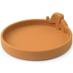 Done By Deer Siliconen Kinderbord Peekaboo - Mustard