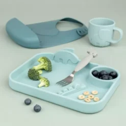 Done By Deer Siliconen Kindermok Peekaboo - Blue - 165 Ml -Done By Deer done by deer siliconen kindermok peekaboo blue5