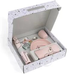 Done By Deer Siliconen Kinderservies Cadeauset - Powder -Done By Deer done by deer siliconen kinderservies cadeauset powder 3