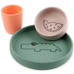 Done By Deer Siliconen Kinderservies Croco