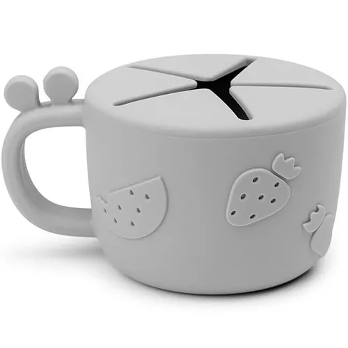 Done By Deer Siliconen Snackdoosje Peekaboo - Raffi Grey - Afbeelding 2