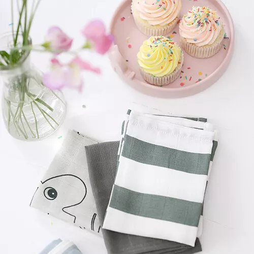 Done By Deer Spuugdoekjes Deer Friends - Green - 5st - Afbeelding 3