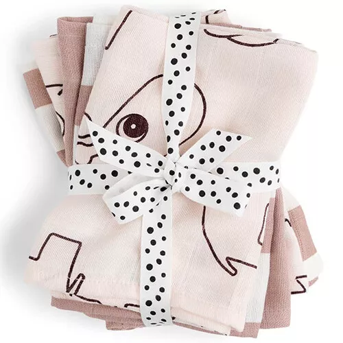 Done By Deer Spuugdoekjes Deer Friends - Powder - 5st 1 Done By Deer Spuugdoekjes Deer Friends - Powder - 5st