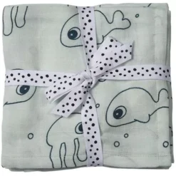 Done By Deer Hydrofieldoeken Zeedieren - Lichtblauw - 2st